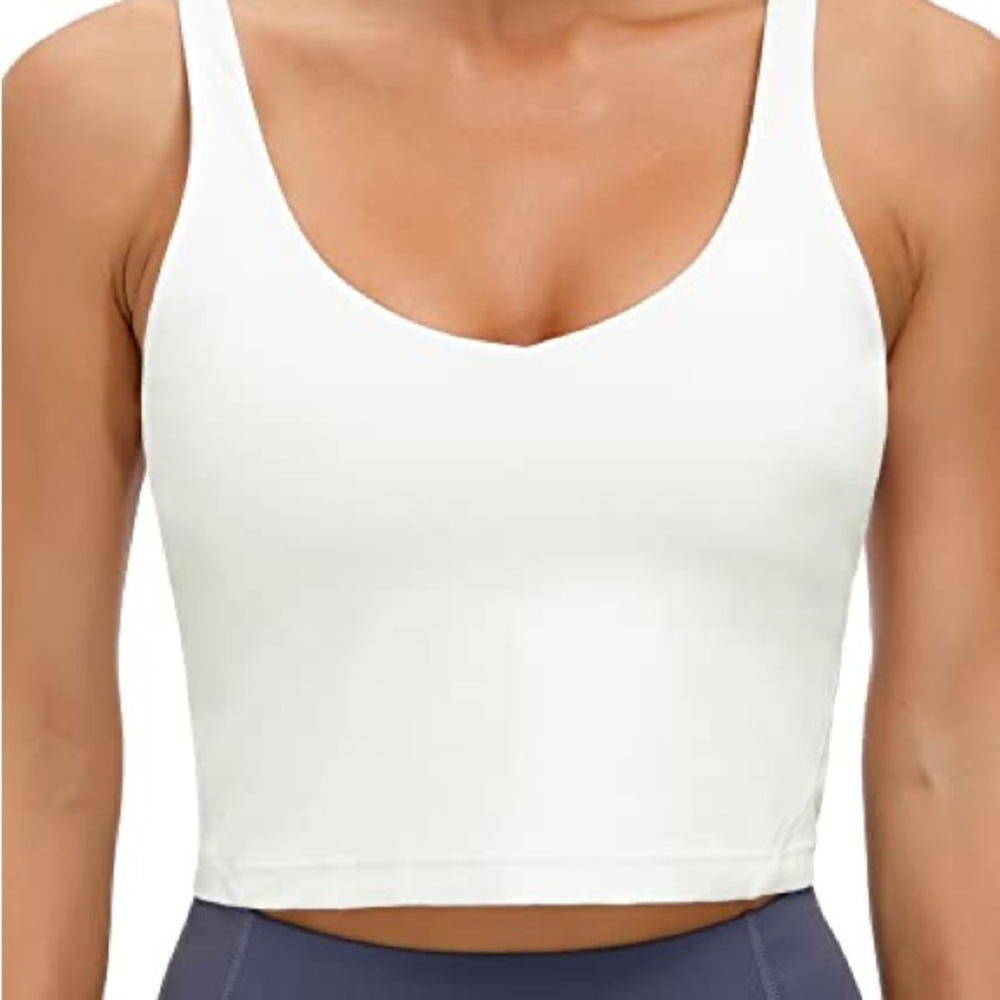 SO White athletic tank top